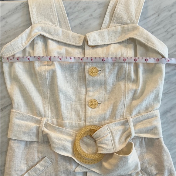 Anthropologie Linen Blend Cape Cod Sleeveless Jumpsuit with Belt - Picture 9 of 15